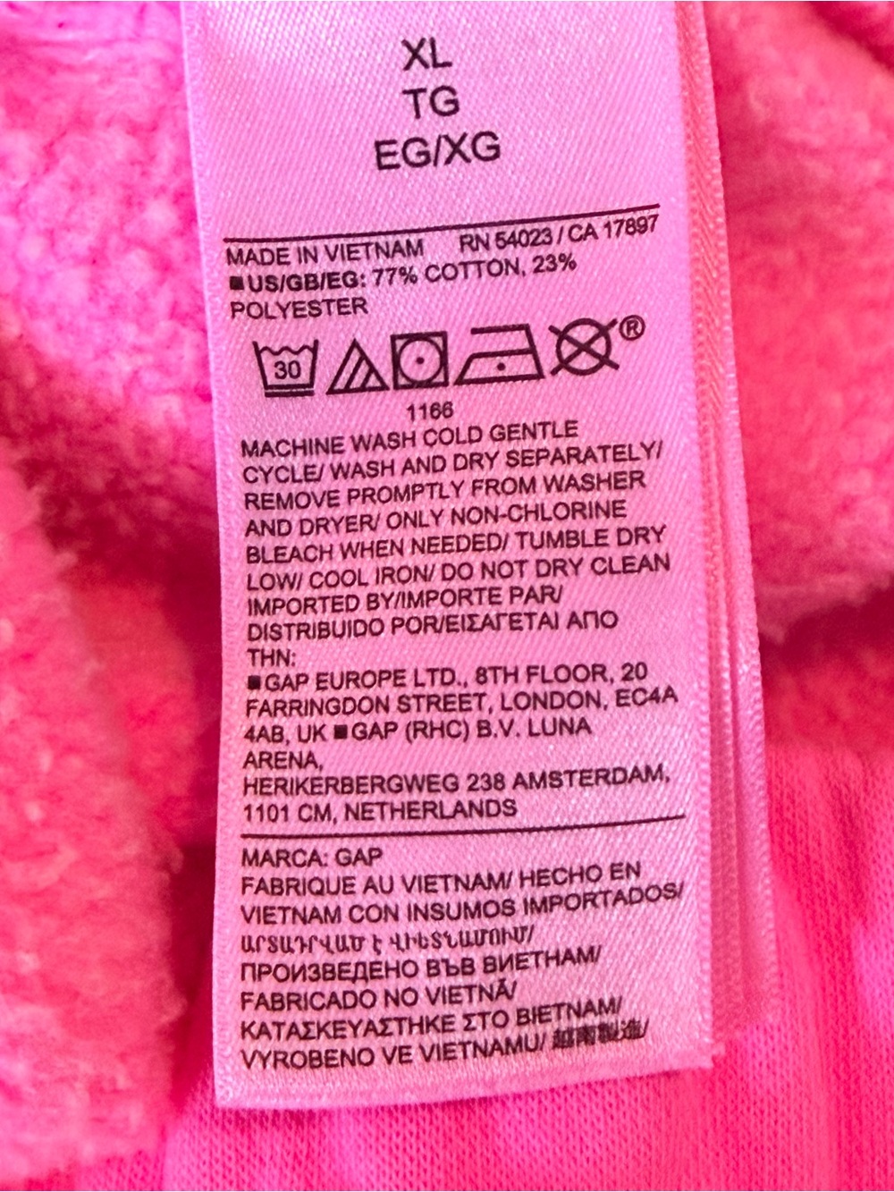 GAP Bright Hot Pink Fleece Pockets Sweatpants *SEE MATCHING HOODIE IN CLOSET* - Picture 5 of 7
